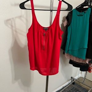 Hot red dress tank